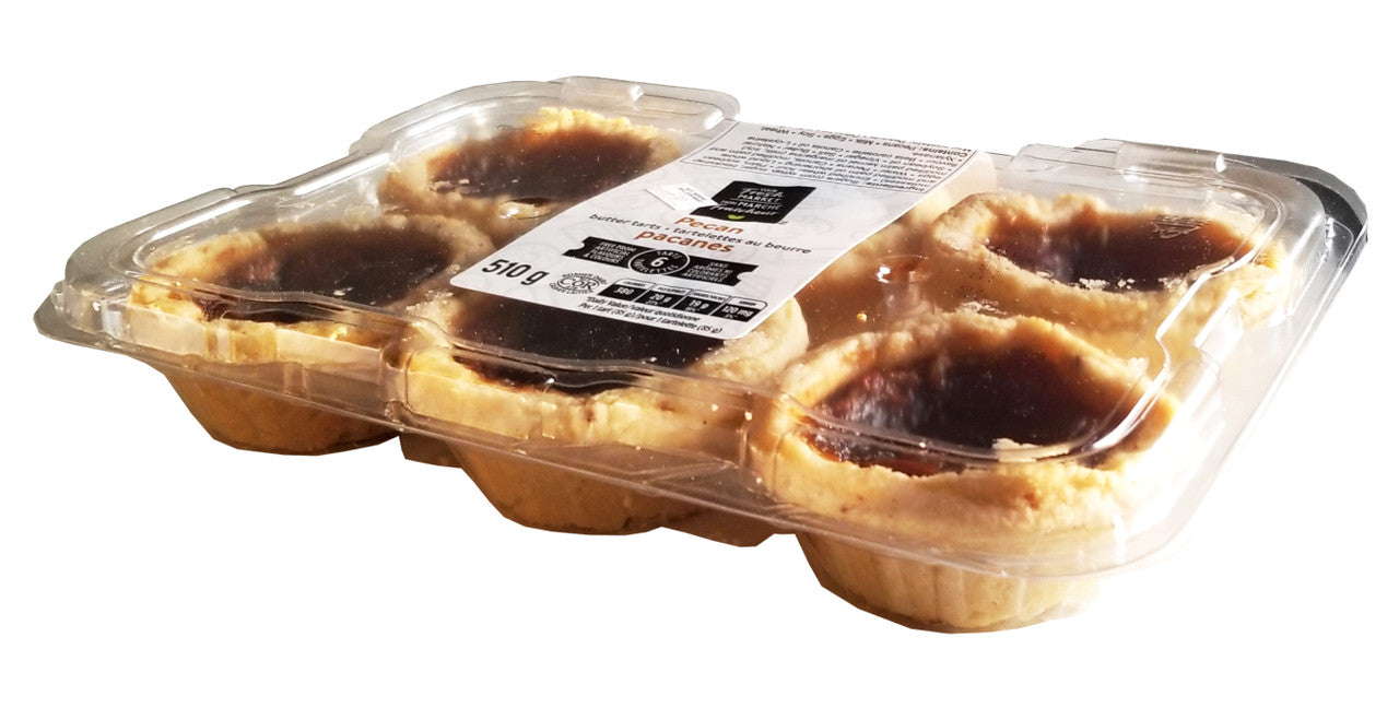 Your Fresh Market Pecan Butter Tarts, 510g/18oz., 6 Tarts, {Imported from Canada}
